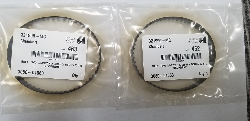 351-0301// AMAT APPLIED 3080-01063 BELT TMG 1/5PITCH X 3/8W X 55G 2ND SOURCE NEW 
